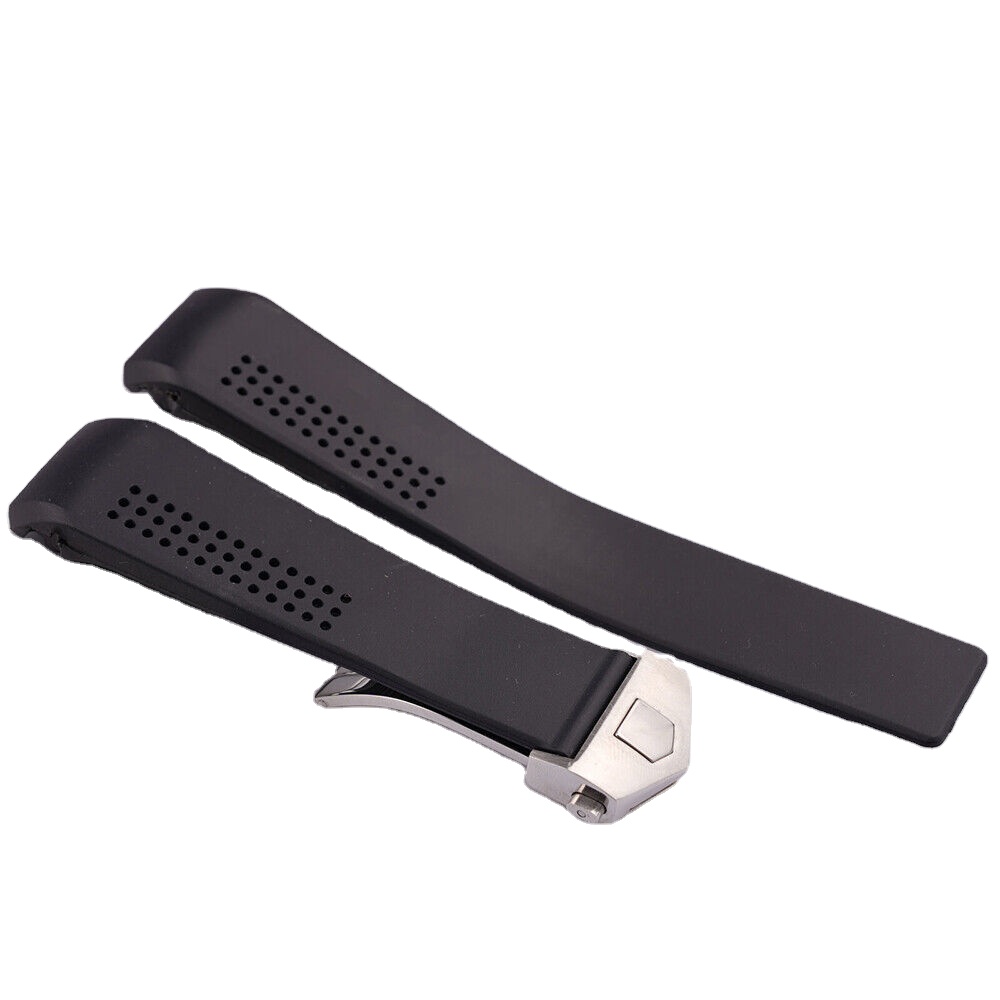 20mm 22mm Curved-Finish Silicone Rubber Watch Band Strap for Tag Heuer CV2014.FT6014