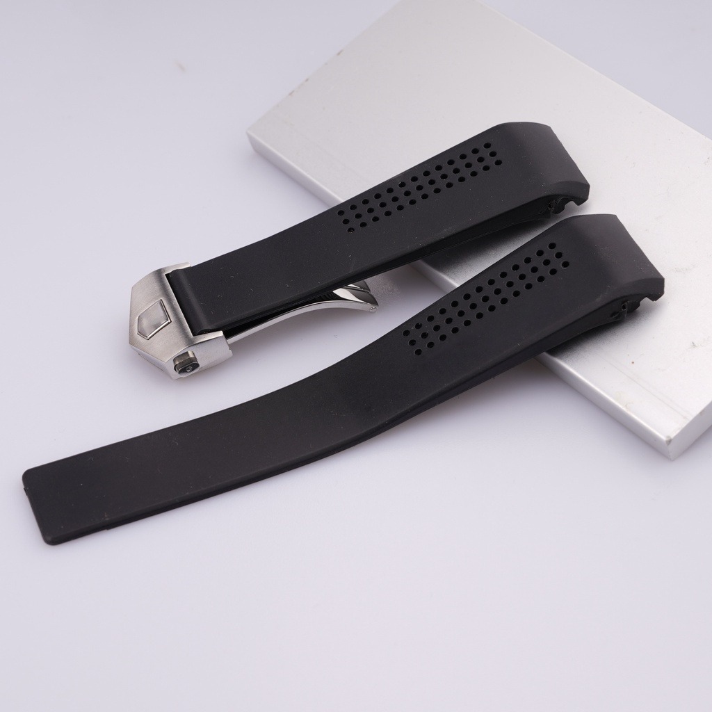 20mm 22mm Curved-Finish Silicone Rubber Watch Band Strap for Tag Heuer CV2014.FT6014