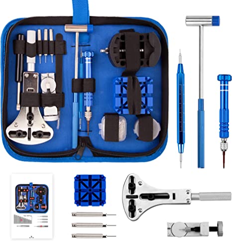 210-Piece Watch Substitute Instrument Equipment for Hyperlinks, Straps, Bands, Batteries, and Pins – Watch Restore and Adjustment Instruments